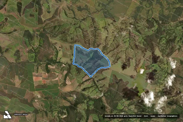 Imagem de satélite de FAZENDA SANTA TEREZA - LUGAR DENOMINADO SÃO JOÃO DA  RAQUEL - Parte 1 em Corumbá de Goiás - GO