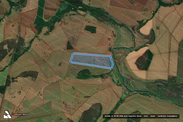 Imagem de satélite de Fazenda Beira Rio - Parcela 1 em Quirinópolis - GO