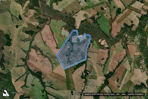 Imagem de satélite de Quinhão “B” da Fazenda Pau Furado em Teixeira Soares - PR