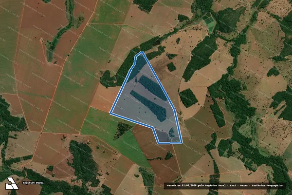 Imagem de satélite de Fazenda Santa Rita de Cássia - Parcela 1 em Edealina - GO
