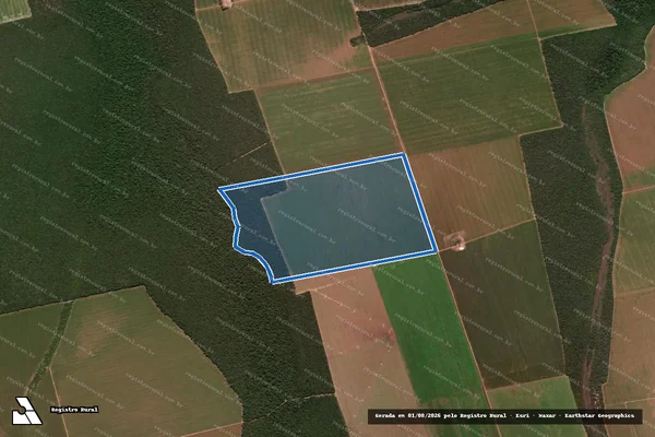 Imagem de satélite de Parte do Lote 10 ? 2ª Parte da Gleba Trivelato - Parte 1 em Santa Rita do Trivelato - MT