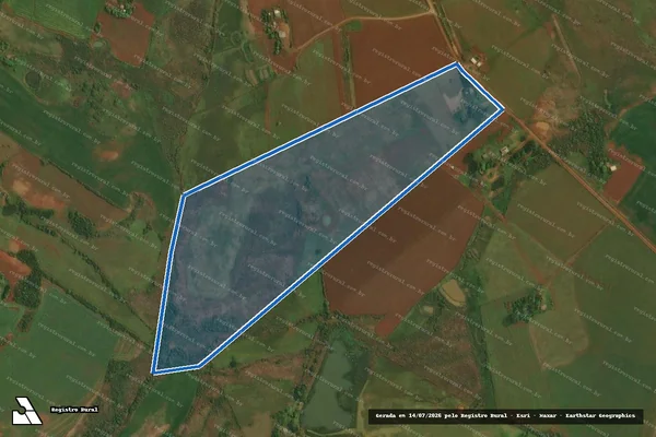 Imagem de satélite de Assentamento Conquista da Luta II - Lote 92 em Itacurubi - RS
