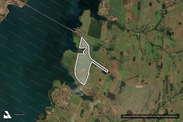 Imagem de satélite de Faz. São José do Rancho Alegre ?Mtr. 20.340 - PARTE 1 em Rubinéia - SP
