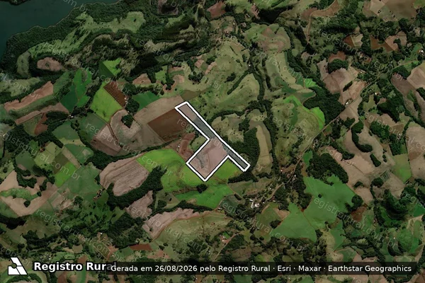 Imagem de satélite de Quinhão nº 06 do imóvel Fazenda da Sepultura - PARCELA 02 em Candói - PR