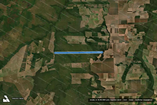 Imagem de satélite de Fazenda Saudades XIV - Matricula nº 3.147 em Campos de Júlio - MT