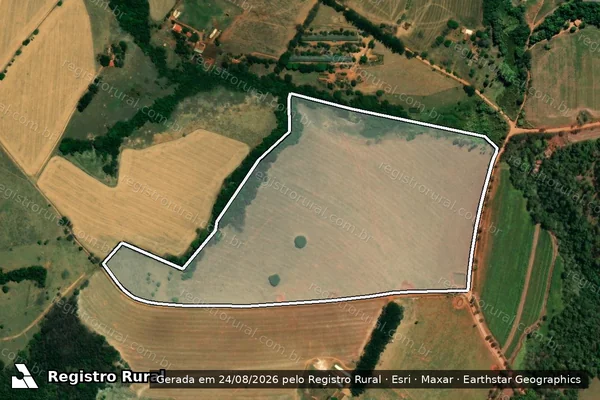 Imagem de satélite de FAZENDA SÃO SEBASTIÃO E PONTE ALTA - Gleba 1 em São João Batista do Glória - MG