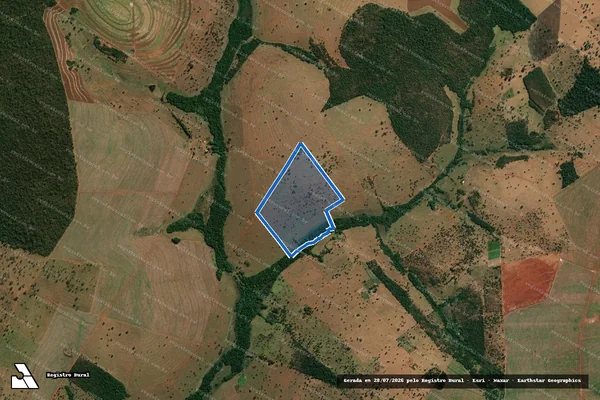 Imagem de satélite de Fazenda Perobas - Parte 1 em Campina Verde - MG