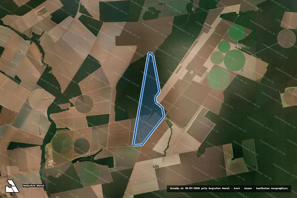 Imagem de satélite de FAZENDA JATOBÁ - GLEBA A em Nova Ubiratã - MT