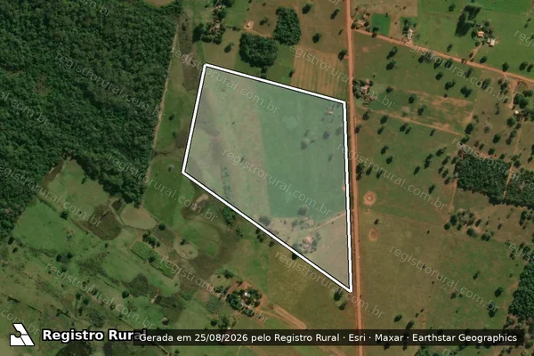 Imagem de satélite de Chácara São Manoel - GLEBA 01 em Anastácio - MS