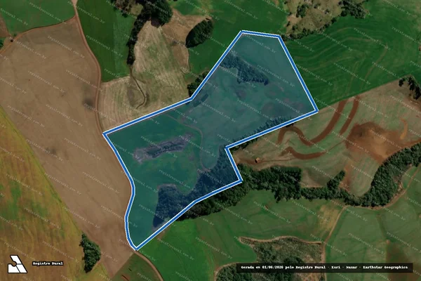 Imagem de satélite de LOTE 14.1 DA GLEBA 03 ? FAZENDA SÃO FRANCISCO DE SALES - Parte 1 em Clevelândia - PR