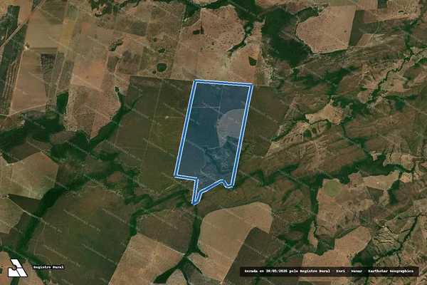 Imagem de satélite de FAZENDA SANTO ANTÔNIO / 001 em Nova Xavantina - MT