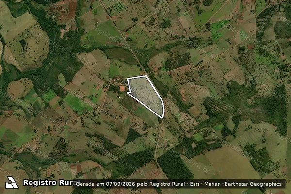 Imagem de satélite de Projeto de Assentamento Santa Amélia  - LOTE 29 em Dois Irmãos do Buriti - MS