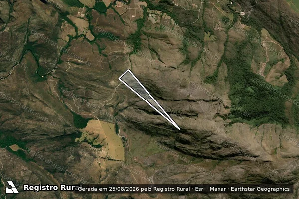 Imagem de satélite de FAZENDA MIRANTE DA SERRA - CORREGO DO RETIRO - GLEBA 1 - Gleba 1 em São João Batista do Glória - MG