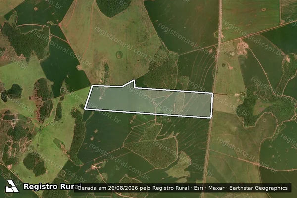 Imagem de satélite de FAZENDA CRUZADO - PARTE 1 em Bonito - MS