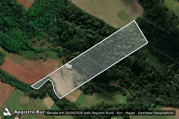 Imagem de satélite de Lote Colonial Nº 102 - B em Mondaí - SC