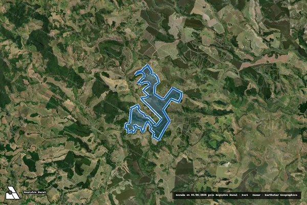 Imagem de satélite de FAZENDA BOA SORTE - 001 em Guaratinga - BA