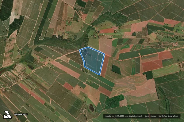 Imagem de satélite de Chacara Palmital - Parcela 1 em Irapuã - SP