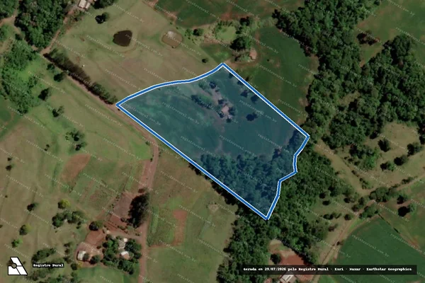 Imagem de satélite de Parte do Lote Rural n° 97 - Parte "B" da Gleba 14 do Imóvel Rio Paraná - Parcela 1 em Santa Helena - PR