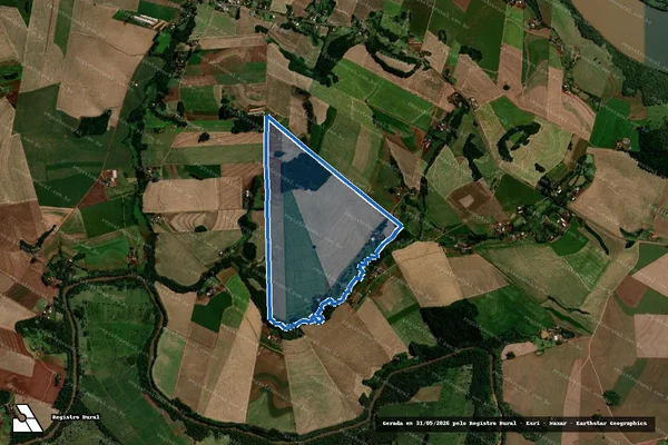 Imagem de satélite de Lote Rural n° 46 da Gleba n° 145-CP - Parcela 1 em Capanema - PR