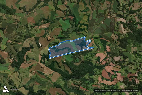 Imagem de satélite de Lote Rural n. 168, da Gleba n. 02, da Colônia Rio da Paz - lote Rural n. 168 em Cascavel - PR