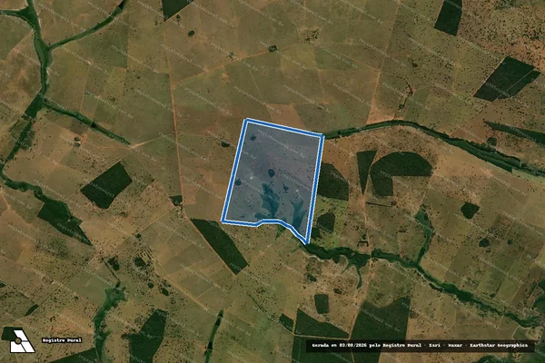 Imagem de satélite de Fazenda Santa Cruz - Parte 03 em Água Clara - MS