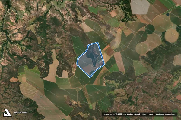 Imagem de satélite de Fazenda Almas - Parte 1 em Lagamar - MG