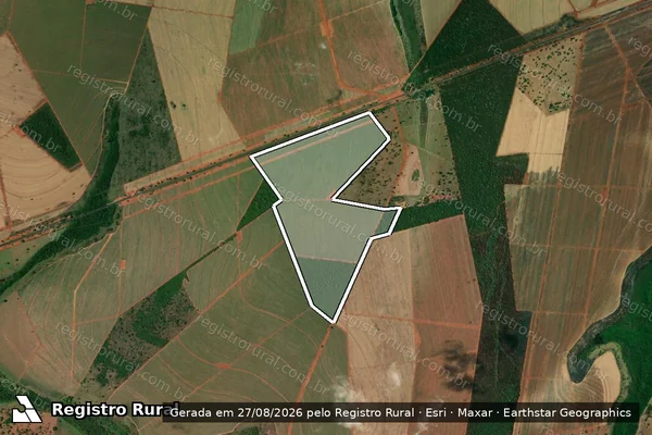 Imagem de satélite de FAZENDA PRIMAVERA - GLEBA 02 em Santa Vitória - MG
