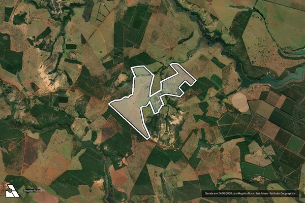 Imagem de satélite de FAZENDA PALMEIRAS E GERAIS - Parte 1 em Paineiras - MG