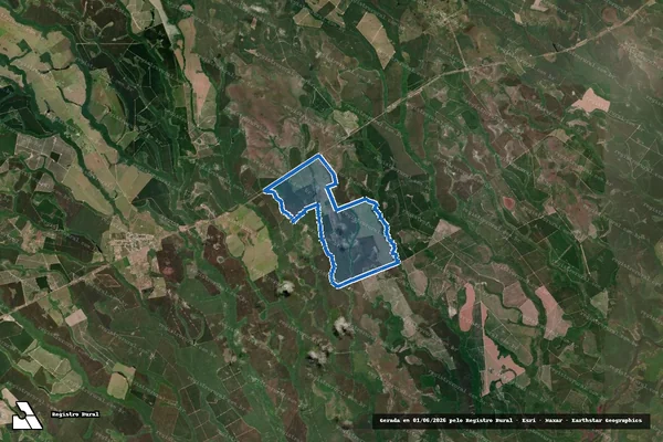 Imagem de satélite de Fazenda da Praia - Matrícula: 2268-B em Caravelas - BA