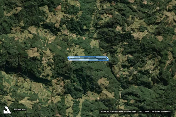 Imagem de satélite de Propriedade Laudir Krtiscka - Matrícula 9.314 em Anitápolis - SC
