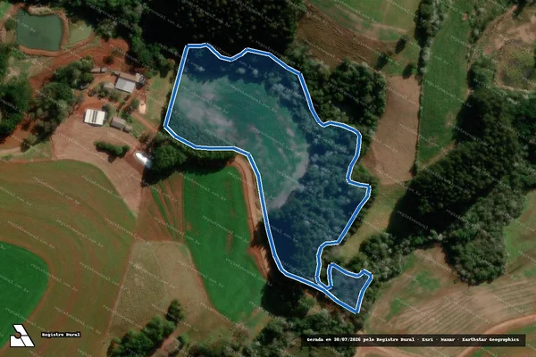 Imagem de satélite de LOTE RURAL N° 72 GLEBA 03 - PARCELA 01 em Marmeleiro - PR