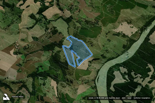 Imagem de satélite de FAZENDA FATIMA ? LOTE nº 29,  28,  16,  17,  18, 19 e 26, 24 e 25 e 21-A, 22 e 23 - 001 em Lidianópolis - PR