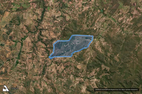 Imagem de satélite de FAZENDA BAMBURRAL VARGEM GRANDE - Parte 9 em Brasília de Minas - MG