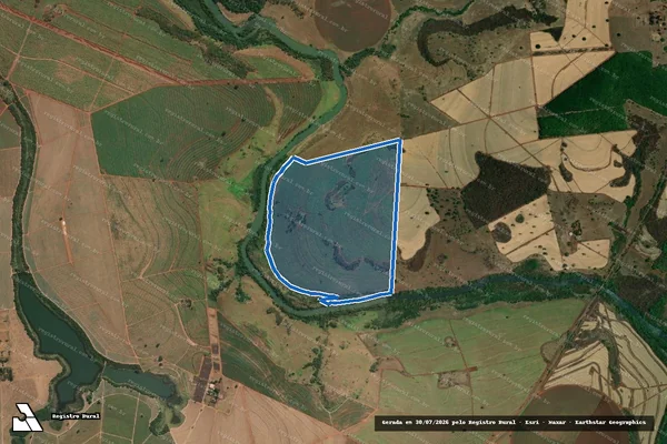 Imagem de satélite de FAZENDA MARAMBAIA - Parte 1 em Riolândia - SP