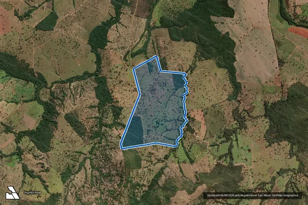 Imagem de satélite de Fazenda Patrona, lugar denominado Água Fria - Parcela 1 em Araguari - MG