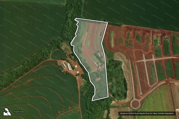 Imagem de satélite de Lote Rural nº 59-B do 8º Perímetro do Imóvel São Francisco ou Lopeí - Parcela 1 em Cascavel - PR