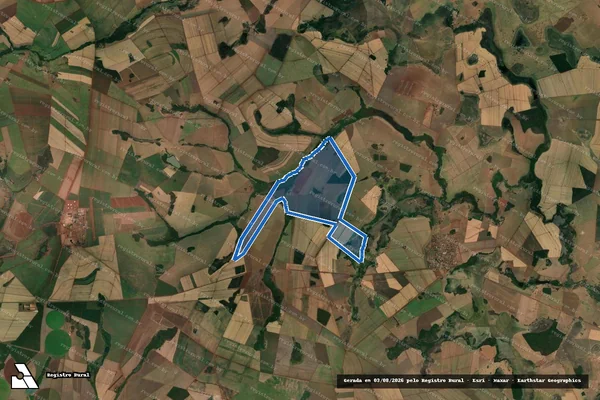 Imagem de satélite de Fazenda Sete Lagoas  - Água Branca - PARTE 1 em Gouvelândia - GO