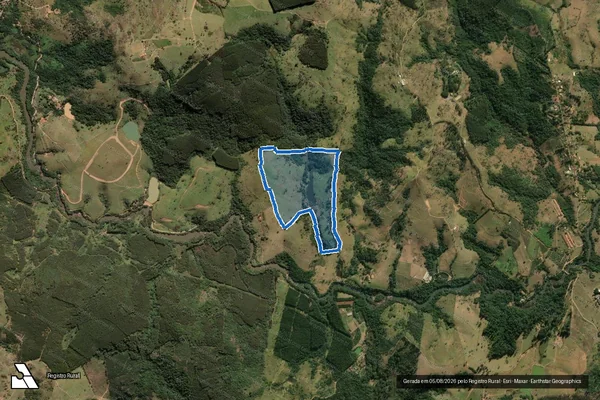 Imagem de satélite de SÍTIO VALE DO JATOBÁ - Parte 1 em Pedreira - SP