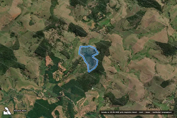 Imagem de satélite de Cachoeira Bonita - Cachoeira Bonita em Miracema - RJ