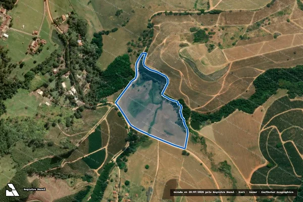 Imagem de satélite de Fazenda Pau D?alho - Gleba 2E em Jacutinga - MG