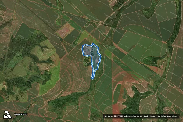 Imagem de satélite de FAZENDA SANTANA - GLEBA 7 - SEDE - Parte 1 em Araras - SP