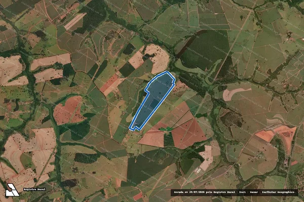 Imagem de satélite de PARTE DA FAZENDINHA DOS BERNARDINOS - REMANESCENTE em Ipiguá - SP