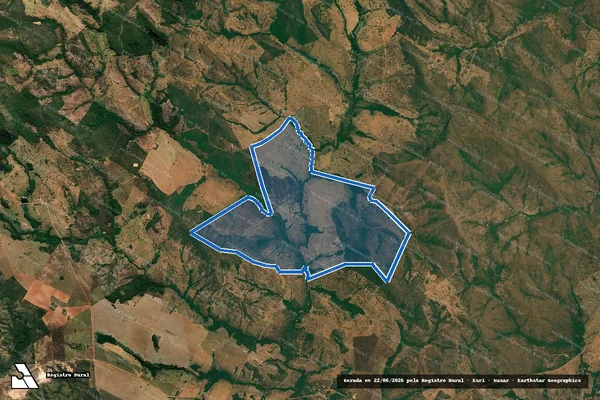 Imagem de satélite de Fazenda Miéis ou Mieje em Campinorte - GO