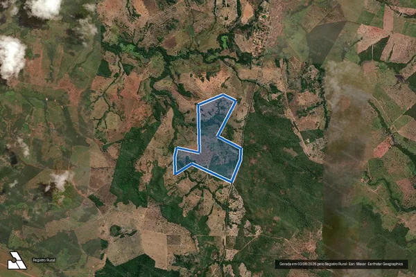 Imagem de satélite de Fazenda Som do Berrante 1 Gleba 01 - Parte 1 em Montividiu do Norte - GO