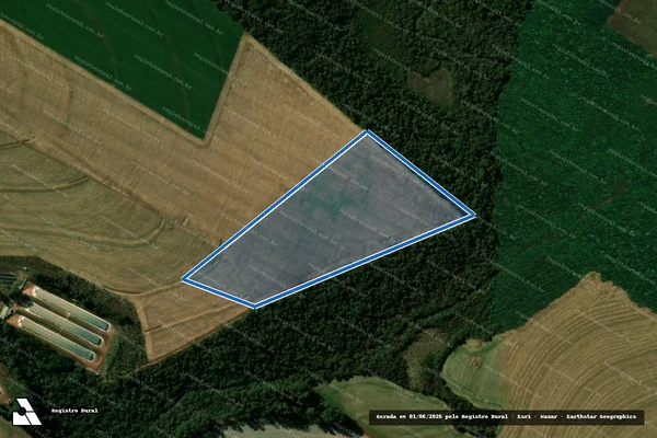 Imagem de satélite de LOTE RURAL Nº 47-B-8, GLEBA Nº 02, DA COLÔNIA "A" CASCAVEL - MILTO DE BRITO E ESPOSA em Cafelândia - PR