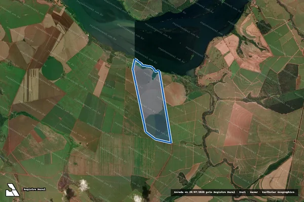 Imagem de satélite de Um imóvel rural localizado na Fazenda Bebedouro - FAZENDA CAMBAÚVA em Miguelópolis - SP