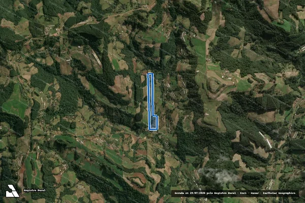 Imagem de satélite de Sitio Cazzarotto - Parte do Lote Rural n° 73 em Seara - SC