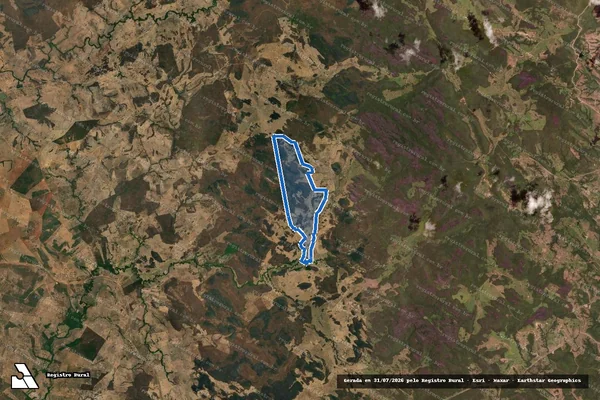 Imagem de satélite de FAZENDA SALINAS, LUGAR DENOMINADO ÁGUA BRANCA - Parte 1 em Divinópolis de Goiás - GO