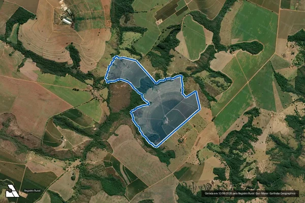 Imagem de satélite de Fazenda Pirapitinga e Fazenda Pirapetinga - Parcela 1 em Patrocínio - MG