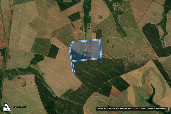 Imagem de satélite de Fazenda Santa Terezinha-Gleba Remanescente - GLEBA 02 em Iacanga - SP